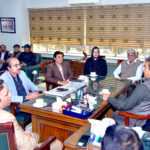 Principal Information Officer (PIO) Dr. Tariq Mehmood Khan in a meeting with a delegation of Rawalpindi Islamabad Bureaus Journalists Association (RIBJA) at PID Headquarters.