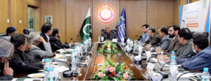 An orientation session with District Administration regarding 7th Agricultural Census (First integrated digital count) at Provincial Census Coordination Centre (P3C), PBS, Regional Office Lahore, under the chairmanship of Chief Census Commissioner Dr. Naeem uz Zafar (SI).