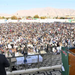 Chairman Pakistan People’s Party, Bilawal Bhutto Zardari addressing to public gathering during Election Campaign