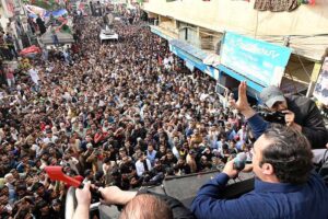 Chairman Pakistan People’s Party Bilawal Bhutto Zardari addressing during rally in Liyari area in connection with the Election Campaign of General Election 2024