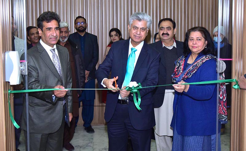 Caretaker Federal Minister for Information and Broadcasting Murtaza Solangi inaugurates "the Media Coordination and Facilitation Center" for Election Coverage at the Principal Information Department, Federal Information Secretary Ms. Shahera Shahid and Principal Information Officer Dr. Tariq Mahmood Khan also present on the occasion.