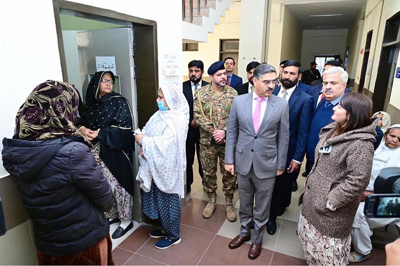 Caretaker Prime Minister Anwaar-ul-Haq Kakar visits various polling stations for the General Elections 2024 in Islamabad and Rawalpindi