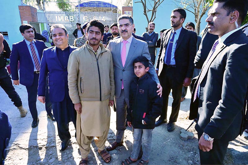 Caretaker Prime Minister Anwaar-ul-Haq Kakar visits various polling stations for the General Elections 2024 in Islamabad and Rawalpindi