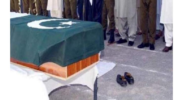 Funeral prayer of martyred police constable offered