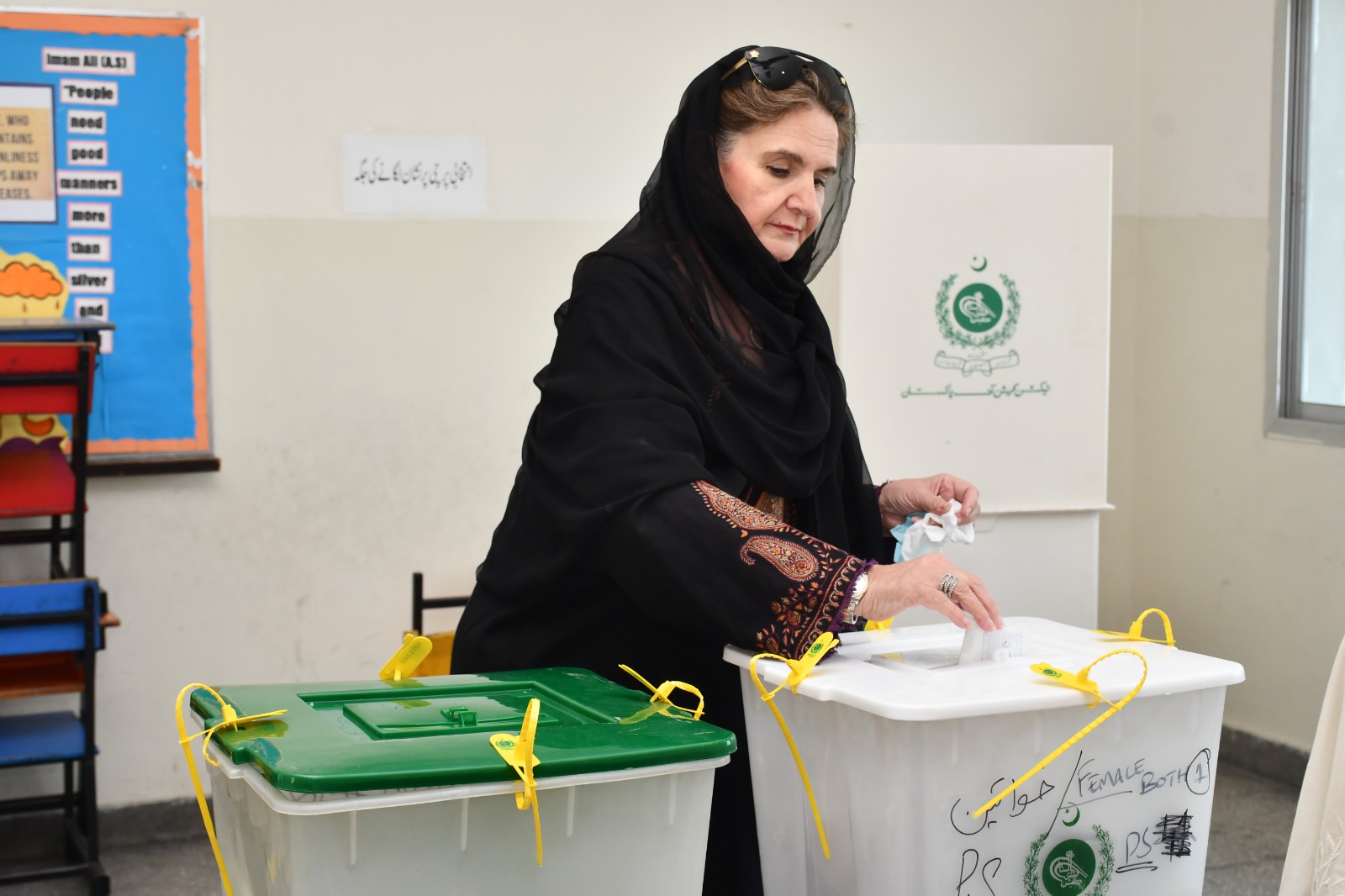 President casts vote; urges countrymen to exercise their right