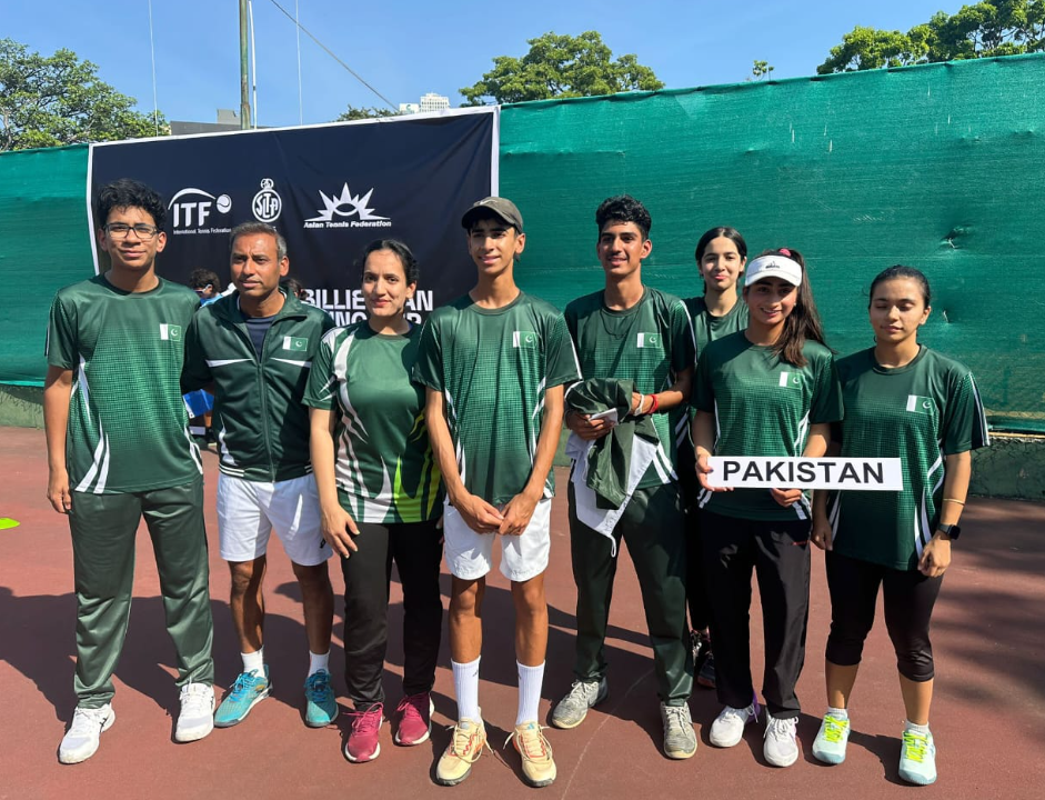 Pakistan's Davis Cup, Billie Jean King Cup Juniors reach Colombo