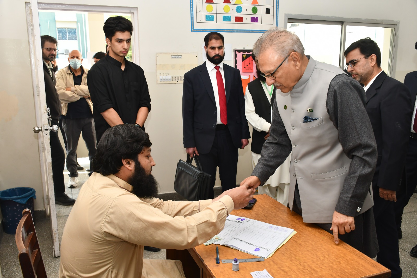 President casts vote; urges countrymen to exercise their right