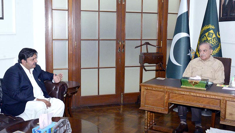Speaker of the Punjab Assembly Malik Muhammad Ahmad Khan calls on Prime Minister Muhammad Shehbaz Sharif
