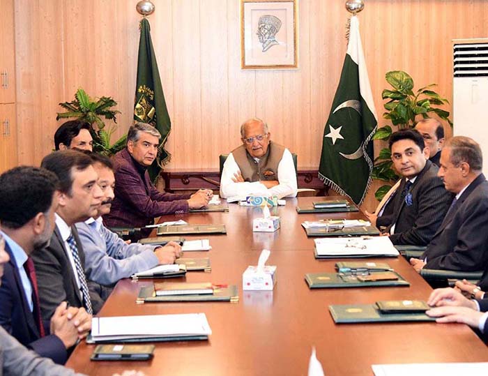 Mian Riaz Hussain Pirzada, Federal Minister for Housing and Works, chaired a meeting of Federal Government Employees Housing Authority (FGEHA). Dr. Shahzad Khan Bangash, Secretary Housing and Works, was also present during the meeting.