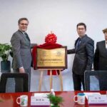 Ambassador of Pakistan to China H. E. Mr. Khalil Hashmi and Dean, School of Journalism Tsinghua University, Mr.Zhou Qingan inaugurated the new office of Pakistan Culture and Communication Centre, Beijing, China