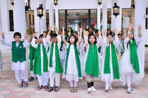 Ambassador Faisal Niaz Tirmizi, Pakistan’s Envoy to the United Arab Emirates hoisting the national flag during the National Day event at the Embassy