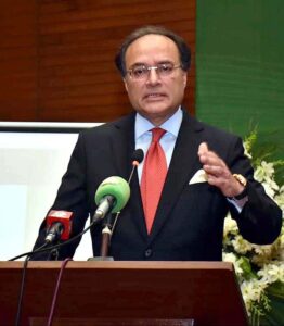 Federal Minister for Finance & Revenue, Muhammad Aurangzeb stresses the significance of a robust financial market at the Gong Ceremony, Pakistan Stock Exchange. Emphasizing its role in driving economic growth and attracting investments.