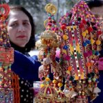 Women visiting stalls at 10th National Women at Work commemorating International Women's Day organised by Lok Virsa with the collaboration of Devcom-Pakistan and dtn.