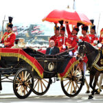 President Asif Ali Zardari arriving at the Pakistan Day Parade Ceremony, at Shakarparian Parade Ground