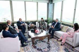 Minister of State for IT and Telecommunication Shaza Fatima Khawaja in a meeting with delegation of Pakistan Software Houses Association (P@SHA).