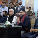 Governor Sindh Kamran Tessori addressing to media persons at press club