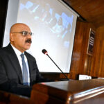 Managing Director PPIB Shah Jahan Mirza addressing at a workshop in collaboration with AFD, France on developing a robust mechanism for tariff-based bidding of hydropower projects in Pakistan at Administrative Staff College (WASC).