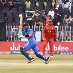 Multan Sultans batter Muhammad Rizwan play a shot during the Pakistan Super League (PSL 9) Twenty20 cricket match between Multan Sultans and Islamabad United at Pindi Cricket Stadium