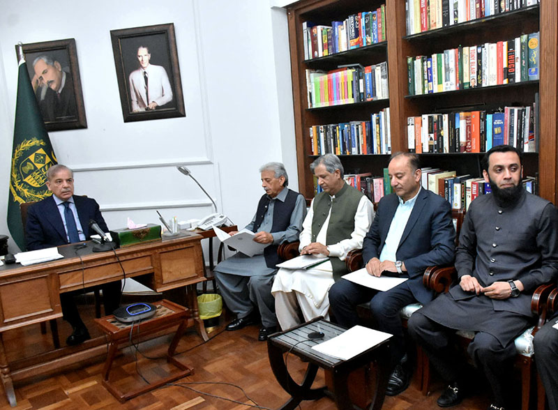 Prime Minister Muhammad Shehbaz Sharif chairs a meeting of the Federal Cabinet.