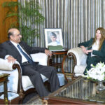 The British High Commissioner to Pakistan, Ms Jane Marriott, calls on President Asif Ali Zardari, at Aiwan-e-Sadr