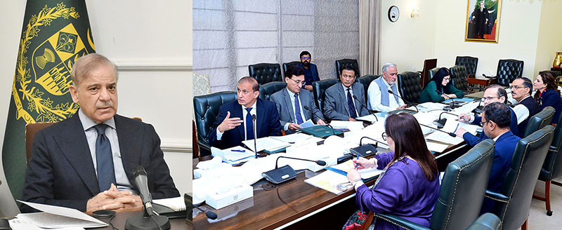 Prime Minister Muhammad Shehbaz Sharif chairs a meeting regarding climate change.