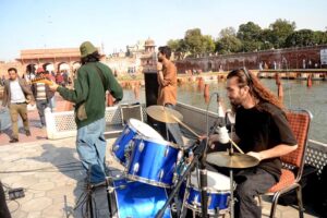 Artists performing on Punjab Culture Day organized by Walled City Authority at Shalimar Bagh