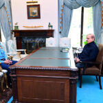 Chief of Air Staff, Air Chief Marhsal Zaheed Ahmed Babar Sidhu calls on Prime Minister Muhammad Shehbaz Sharif.