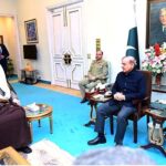 H.E. Nawaf bin Saeed Ahmad Al-Malkiy, Ambassador of the Kingdom of Saudi Arabia to Pakistan calls on Prime Minister Muhammad Shehbaz Sharif.