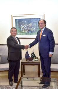 Federal Minister for Finance and Revenue, Muhammad Aurangzeb calls on by Country Director of the Asian Development Bank (ADB), Young Ye.