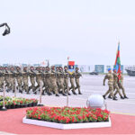 A contingents of Azarbaijan Army participate in Pakistan Day 2024 parade march past ceremony, at Shakarparian Parade Ground