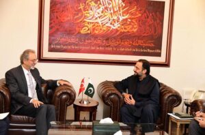 Turkish Ambassador H.E Dr. Mehmet Paçacı along with delegation called on Federal Minister for Overseas Pakistanis and Human Resource Development Chaudhry Salik Hussain.