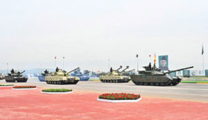 Pakistan Army tanks participate in Pakistan Day 2024 parade ceremony, at Shakarparian Parade Ground