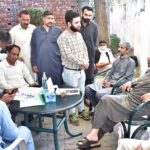 Defense Minister Khawaja Mohammad Asif is listening to people's problems at his residence