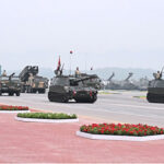 Pakistan Army tanks participate in Pakistan Day 2024 parade ceremony, at Shakarparian Parade Ground