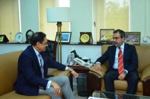 Federal Minister for Power Sardar Awais Ahmed Khan Leghari was called on by WAPDA Chairman Lt. Gen. (Rtd) Sajjad Ghani.
