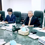 Federal Minister for Industries and Production, Rana Tanveer Hussain chairs a meeting at Ministry Industries and Production