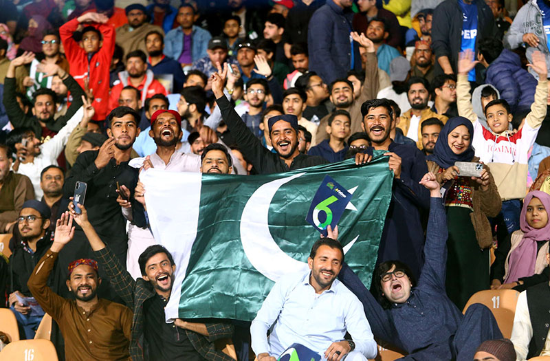 Multan Sultan Usman Khan Celebration century 100 runs during the Pakistan Super League (PSL 9) Twenty20 cricket match between Karachi Kings VS Multan Sultan at the National Cricket Stadium