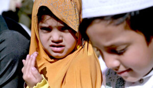 A large number of people attending Congregation Prayer (Friday Prayer) at Markazi Jamia Masjid in the holy fasting month of Ramzan.