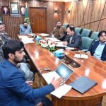 Chief Minister Gilgit-Baltistan Haji Gulbar Khan presiding over the high level meeting at CM Secretariat