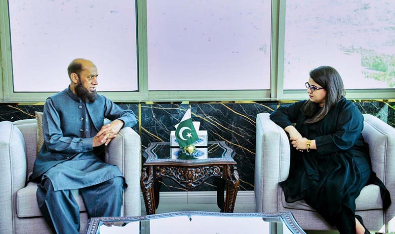 Chairman Pakistan Telecommunication Authority (PTA) Major General (Retd) Hafeez ur Rehman called on Minister of State for IT and Telecommunication Shaza Fatima Khawaja.