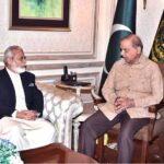 Leader of Pakistan Muslim League (N) Khawaja Ahmad Hassan calls on Prime Minister Muhammad Shehbaz Sharif