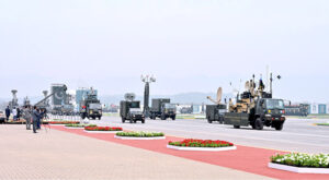 Pakistan Army tanks participate in Pakistan Day 2024 parade ceremony, at Shakarparian Parade Ground
