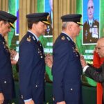 President Asif Ali Zardari conferring the insignias of Hilal-i-Imtiaz (Military) upon officers of the Pakistan Armed Forces, at Aiwan-e-Sadr