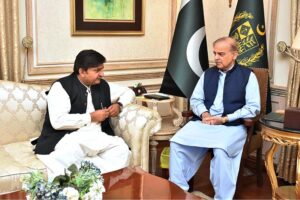 Speaker of the Punjab Assembly Malik Muhammad Ahmad Khan calls on Prime Minister Muhammad Shehbaz Sharif.