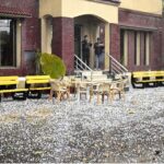 A view of hailstorm in the Provincial Capital