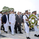 President Asif Ali Zardari paying a visit to mausoleum of Quaid-e-Azam Muhammad Ali Jinnah to pay respect to the Father of the Nation after assuming charge as President of Pakistan for the second time