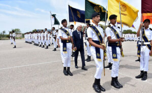 Federal Minister for Maritime Affairs Qaiser Ahmed Sheikh visiting the Pakistan Maritime Academy.