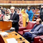 Prime Minister Muhammad Shehbaz Sharif addressing the National Assembly