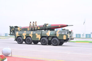 Pakistan BABUR missile contingent participate in Pakistan Day 2024 parade march past ceremony, at Shakarparian Parade Ground