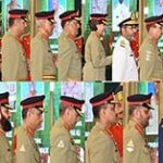 President Asif Ali Zardari conferring the insignias of Hilal-i-Imtiaz (Military) upon officers of the Pakistan Armed Forces, at Aiwan-e-Sadr